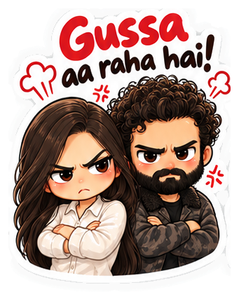 Khaapi chibi sticker: Gussa aa raha hai!